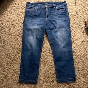 Kut from the Kloth Dark Blue Straight Jeans. Size 10. EUC.